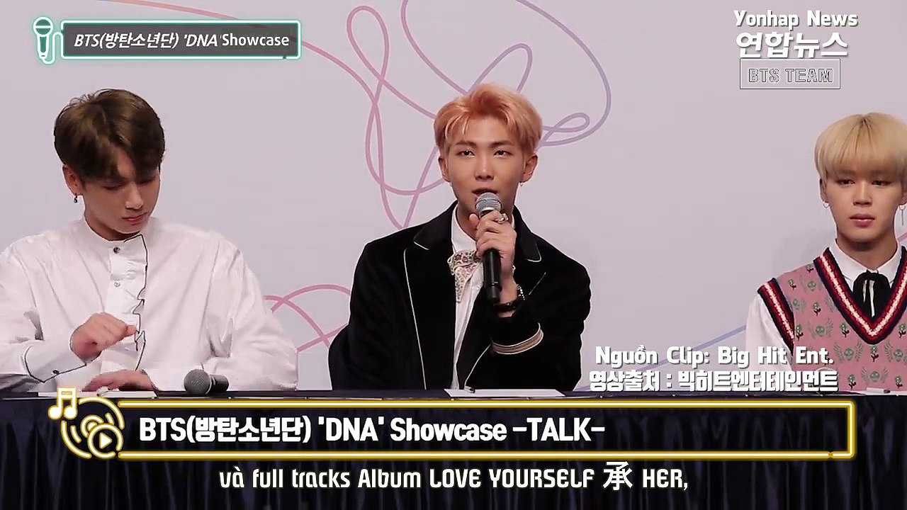 [Vietsub] 170918 BTS 'DNA' Press Conference TALK (LOVE YOURSELF Her) [BTS Team]