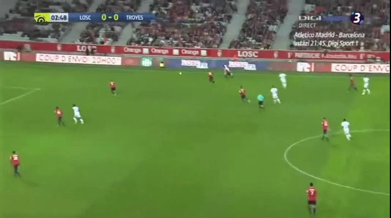 Lille 0 - 1  Troyes 14/10/2017 Stephane Darbion Super Goal 3' HD Full Screen .