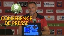 Conférence de presse Gazélec FC Ajaccio - AS Nancy Lorraine (2-1) : Albert CARTIER (GFCA) - Vincent HOGNON (ASNL) - 2017/2018