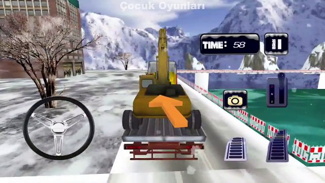 Kepçe Çizgi Film Oyunu Kar Araçları Kepçeler Kepçe Dozer Kamyon Oyunları