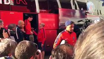 L'arrivée des joueurs du PSG à Dijon