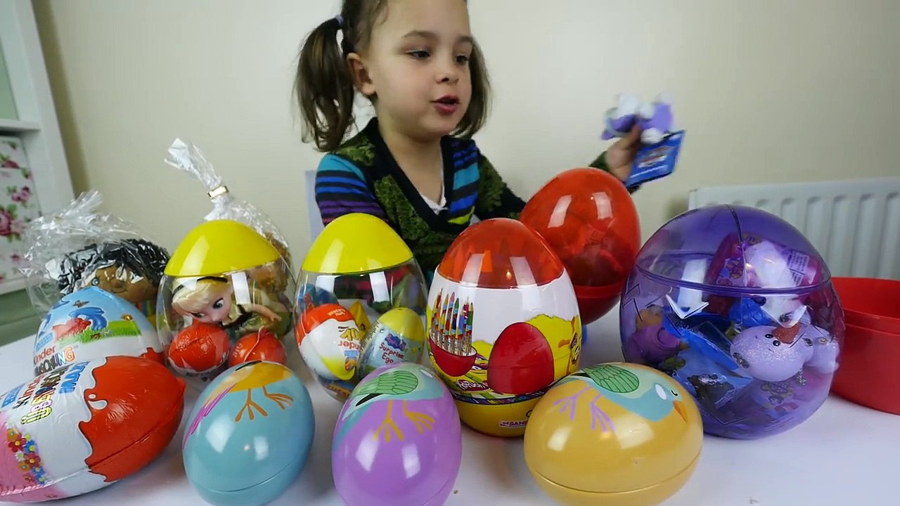 Surprise Eggs, Maxi Kinder Surprise, Mashems, Play Doh Surprise EGG