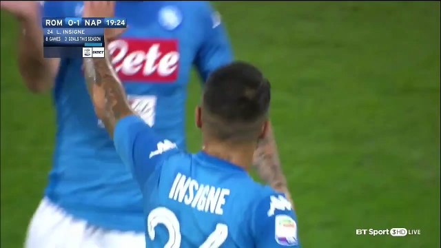 0-1 Lorenzo Insigne Goal Italy Serie A - 14.10.2017 AS Roma 0-1 SSC Napoli