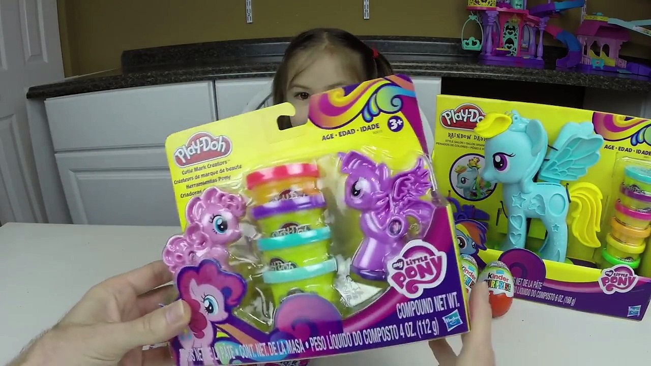 MY LITTLE PONY PLAYDOH Kinder Surprise Eggs MLP Blind Bags Surprise Toys Huevos Sorpresa Plastilina