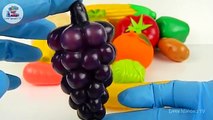 Learn names of fruits and vegetables with toy fruits and vegetables