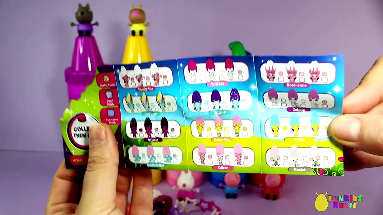 Peppa Pig Crayons Learn Colors with Peppa Pig Toys and Play Doh Surprise Eggs