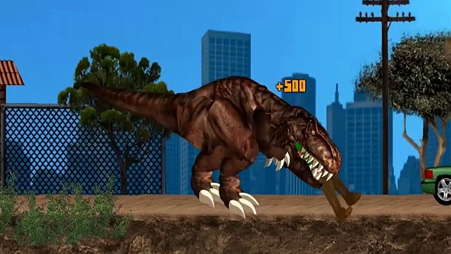 Страшный ДИНОЗАВР РЕКС кошмарит Нью Йорк мультик Игра/ NY Rex