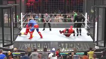 WWE 2K15 - DEATHSTROKE VS DEADPOOL VS BATMAN VS SUPERMAN VS GREEN LANTERN VS FLASH