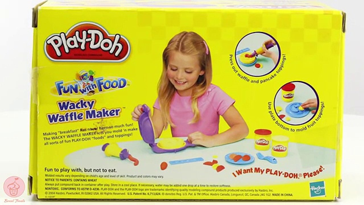 Play doh Wacky WAFFLE MAKER Pancakes Breakfast Playset TOY Review | Sweet Treats Playdough