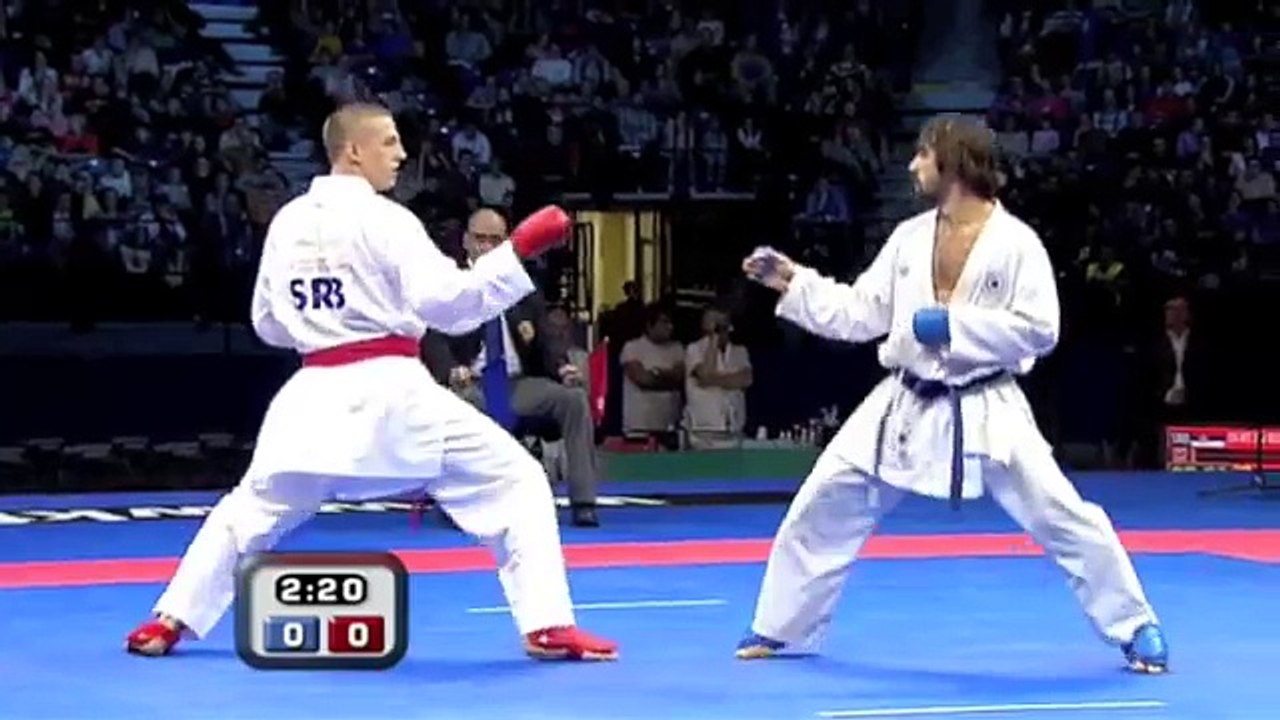 (3/4) Karate Male Team Kumite Final :: Azerbaijan vs Serbia :: WKF World Championships Belgrade new
