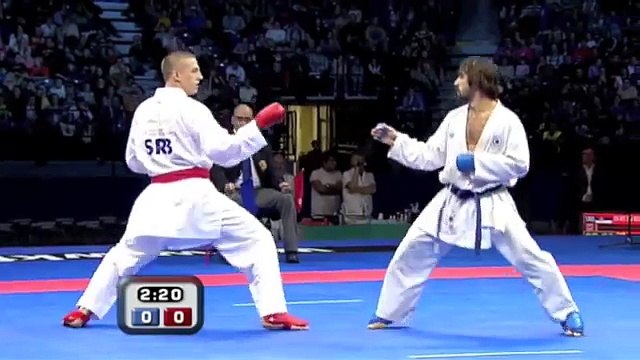 (3/4) Karate Male Team Kumite Final :: Azerbaijan vs Serbia :: WKF World Championships Belgrade new