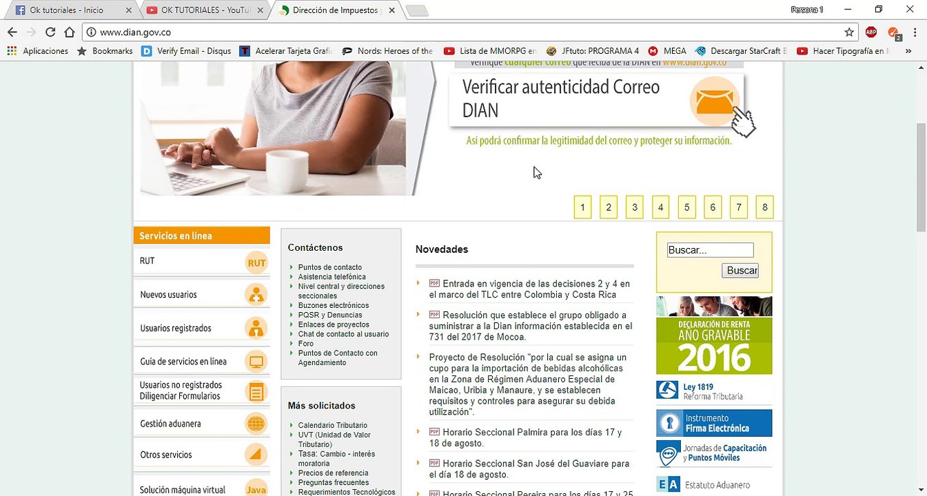 tutorial ¿ Como Obtener Copia Rut D.I.A.N? 2017