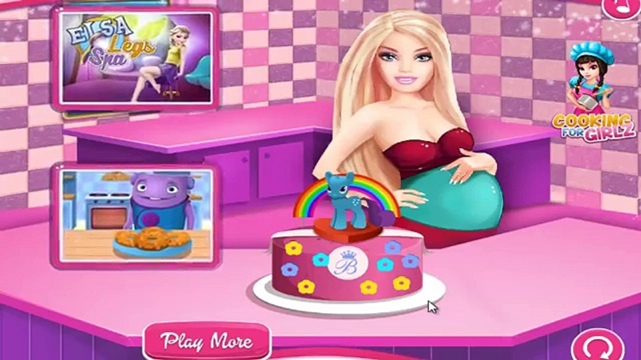 باربي الحامل ( طبخ كيكة باربي ) العاب كرتون باربي new
