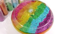 1000 Degree Ball VS Combine Glitter Slime Clay Learn Colors Slime Icecream DIY