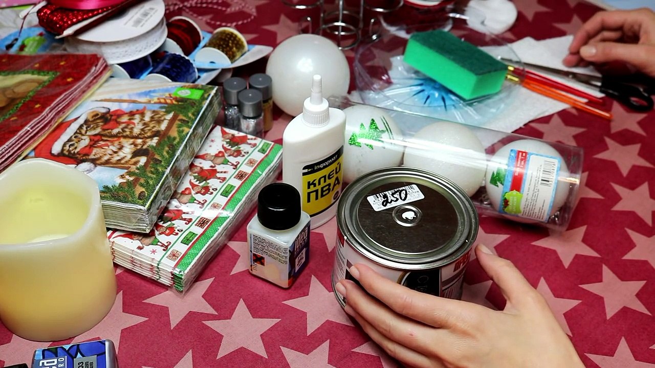 ФИКС ПРАЙС DIY//ДЕКУПАЖ НОВОГОДНИХ ШАРОВ//ТИП ТОП ТВ//