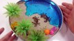 DIY How To Make Kinetic Sand Colors Slime Crab Beach Learn Colors Slime Clay Icecream Pudding