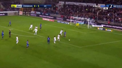 Strasbourg 1-1 Marseille But Jean-Eudes Aholou Goal HD -  15.10.2017