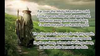 Misty Mountains (The Hobbit - Dwarf Song) Full extended version with lyrics