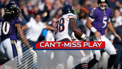 Can't-Miss Play: Amos intercepts tipped pass, weaves his way 90 yards for TD