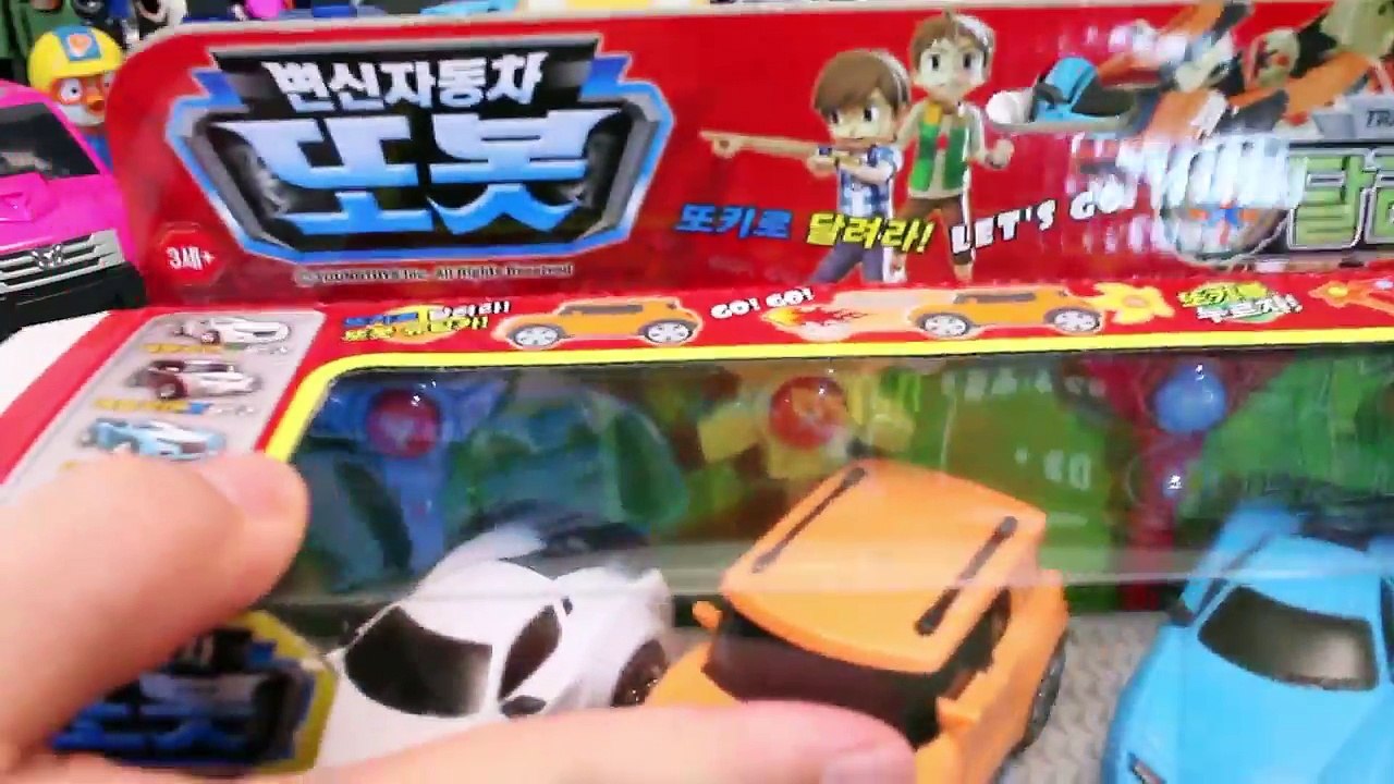 또봇 달려라 미니특공대 슈팅카 타요 폴리 뽀로로 장난감 Car Tobot Toys мультфильмы про машинки робот Игрушки