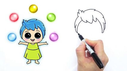 How to Draw Joy from Pixar Inside Out Cute and Easy