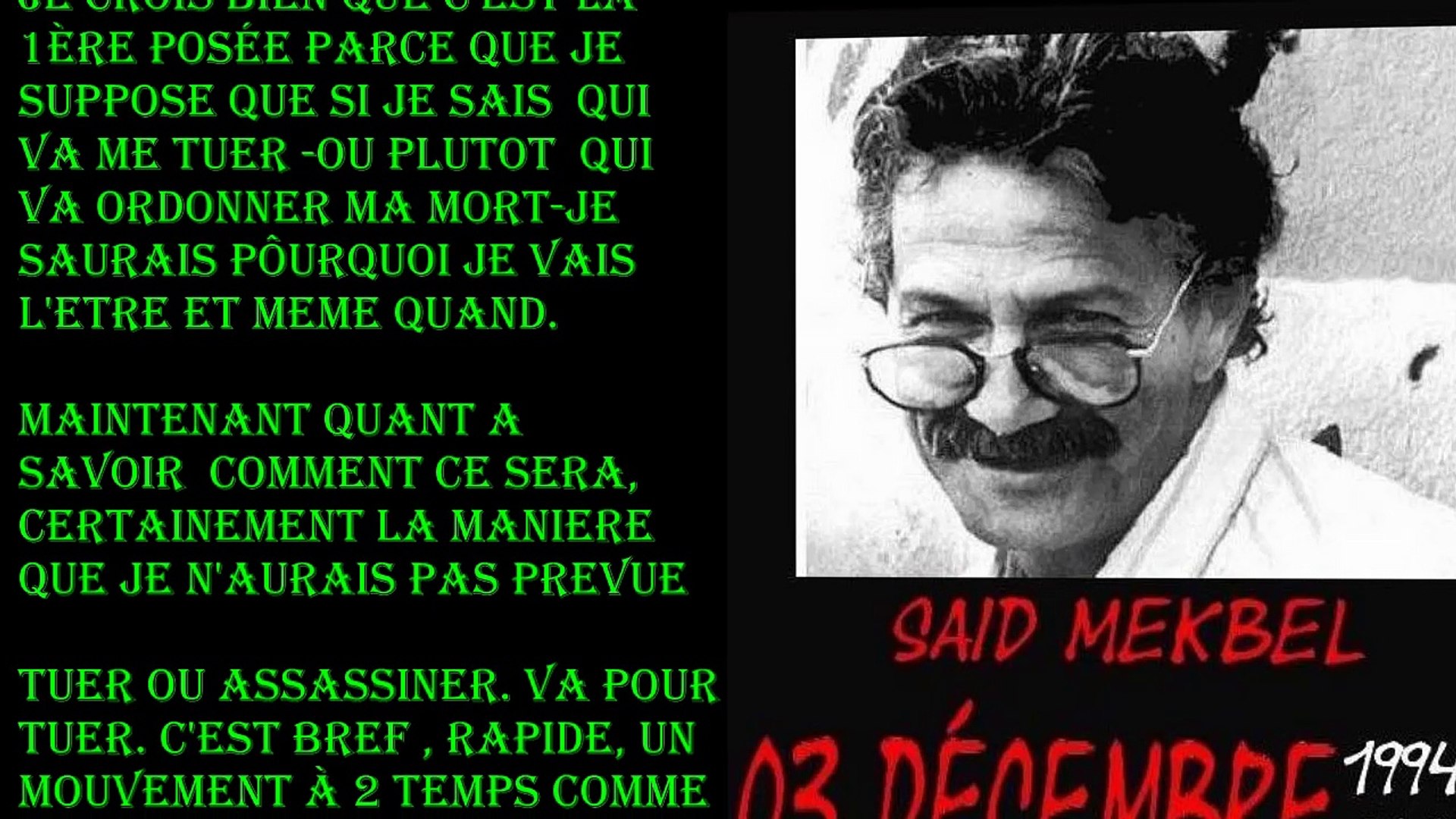 Kabylie En Hommage A Said Mekbel 03 12 1994 Seven Nation Army Video Dailymotion