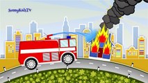 Cars and Trucks for Kids. Ambulance. Fire Truck. Police Car. Cartoon for Children.