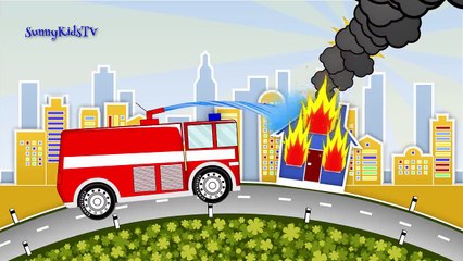 Cars and Trucks for Kids. Ambulance. Fire Truck. Police Car. Cartoon for Children.