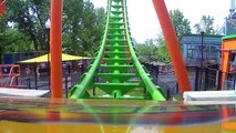 Boomerang Roller Coaster Front Seat POV Six Flags St. Louis new