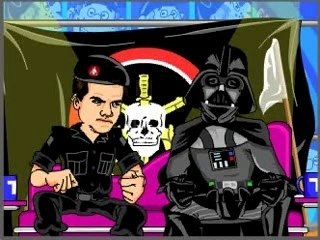 Capitão morrimento interroga darth vader