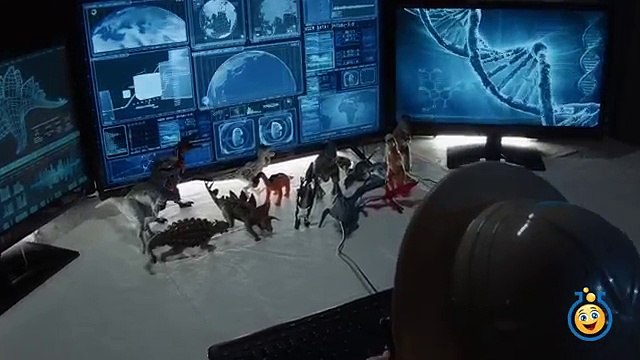 Life-Size GIANT T-Rex Dinosaur Chases Park Ranger Aaron Jurassic Adventure w/ Dino Toys Kids Video