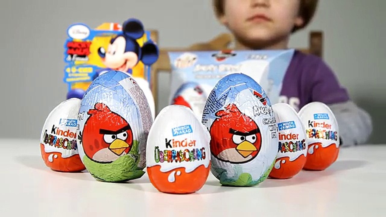 Angry Birds BIG Eggs 2Pac and 4pack of Kinder Surprise Mickey Mouse Eggs​​​