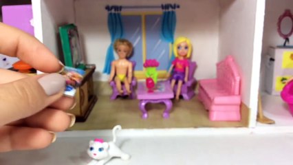 Tour pela casa de madeira da Polly Pocket| Imaginando & brincando