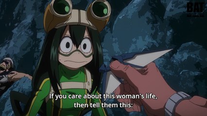 Froppy and Internship Hero fights Villain - Boku no Hero Academia