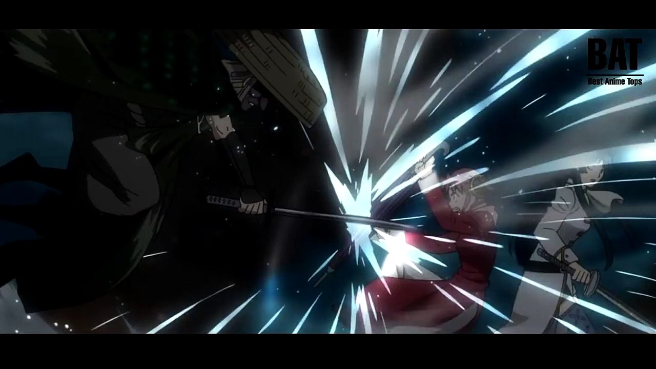 Gintoki, Kagura, Nobume and Sougo vs Utsuro - Gintama