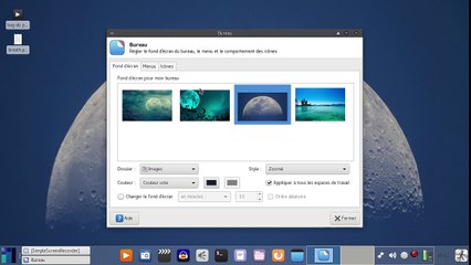 Bug du parametre de bureau Manjaro xfce-