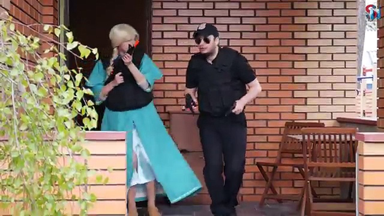 Joker vs SWAT Police or Frozen Elsa vs Joker spiderman Paw Patrol Maleficent Minion in real life
