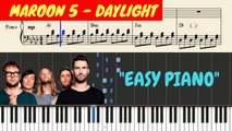 Maroon 5 - Daylight Piano (Tutorial   SHEETS) with Lyrics