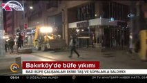 Büfe çalışanları taş ve sopalarla saldırdı