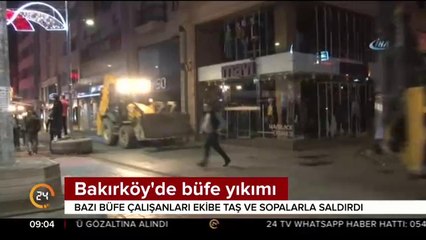 Büfe çalışanları taş ve sopalarla saldırdı