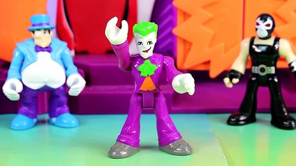 Imaginext Batman & Robin Go After The Joker Riddler Bane Replicate Transforming Batbot Robot