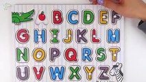 ABC Color Alphabet Peg Puzzle for Toddler Kids Wood Toys English 英語 パズル 영어 | LittleHands