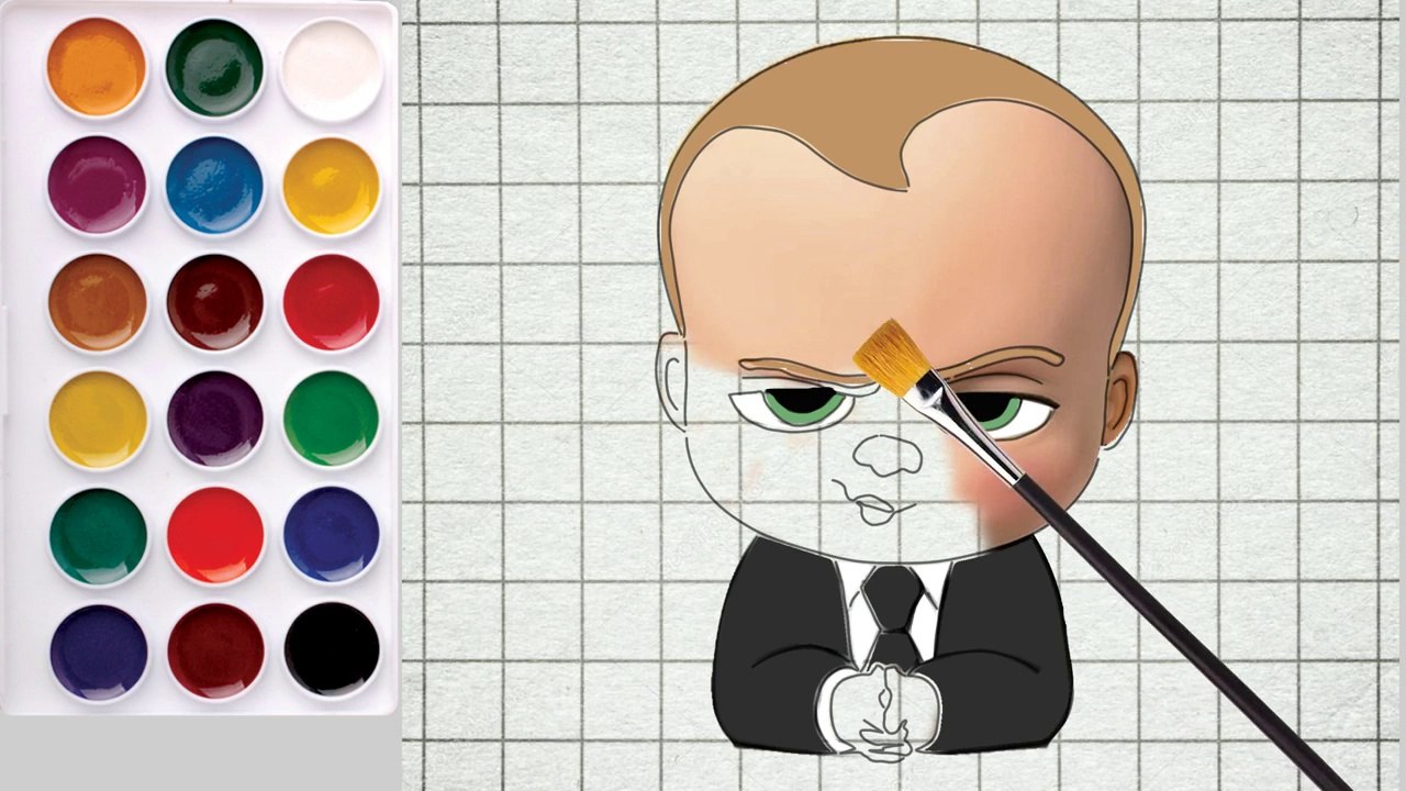 The Boss Baby Family Coloring Page Learn Colors for Kids