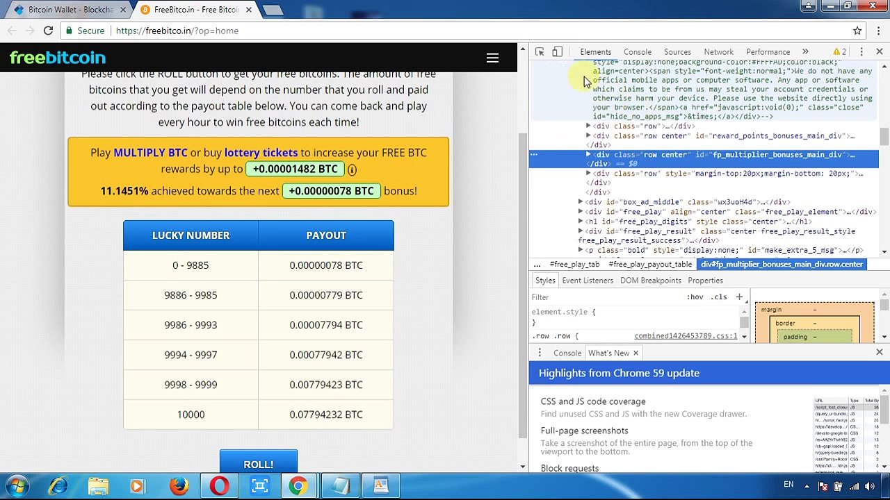 Freebitco.in Latest Roll Hack