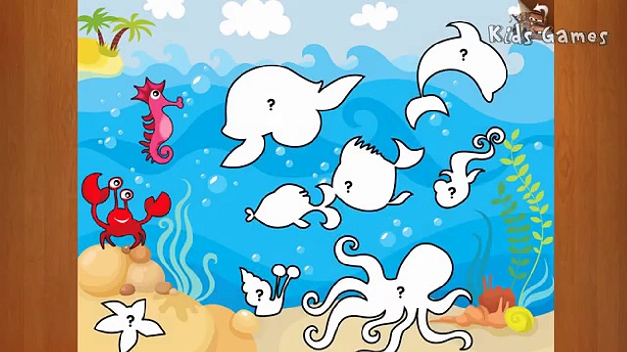 Clever Kids First Puzzles - Lets learn about Sea Animals & English Letters : Preschool Learning