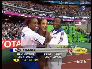 Les Françaises championnes du monde du 4x100m (Paris 2003)