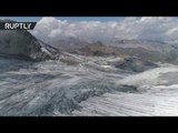 Lucifer vs Alps: Dramatic impact of heat wave on European glaciers (Drone footage)