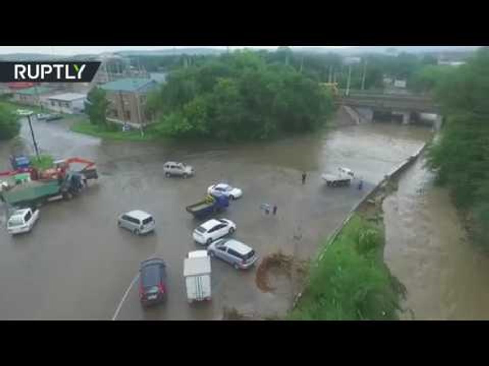 Severe flood destroys bridges, dozens of houses under water in Russian Far East