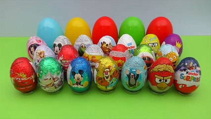 20 Surprise Eggs Cars 2 Kinder Surprise Mickey Mouse Клуб Микки Мауса Winnie the Pooh Disney Pixar