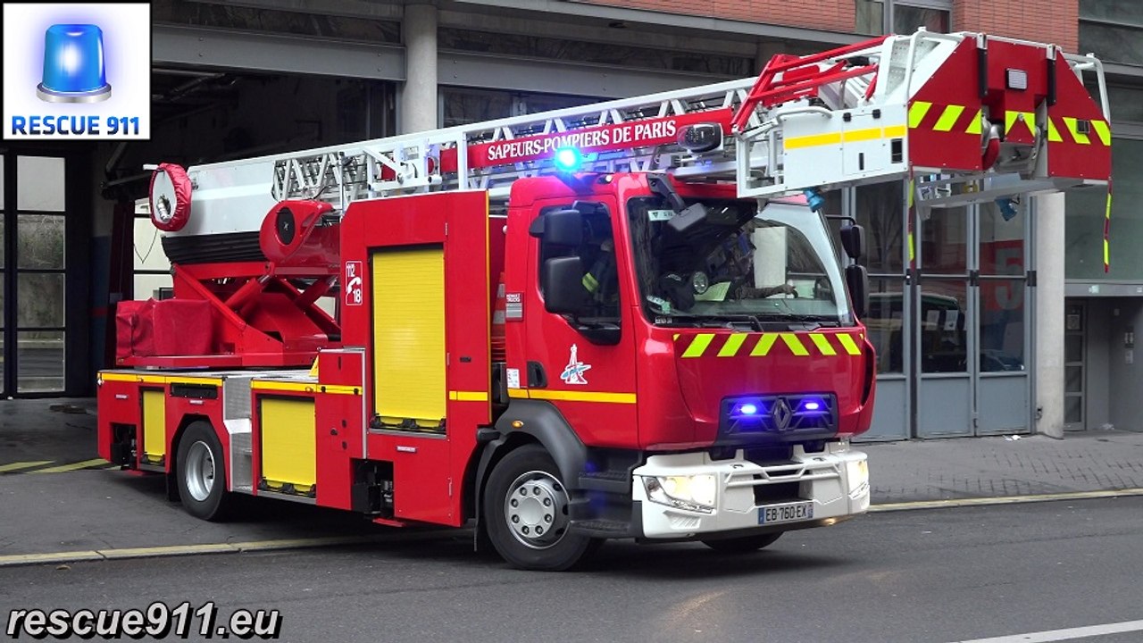 Paris Fire Response // BSPP Départ feu PS+ EPAN CS Parmentier - video ...